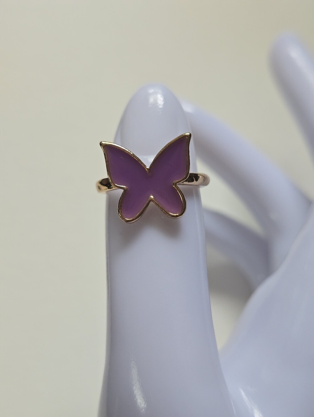 Purple Butterfly Ring Size 6